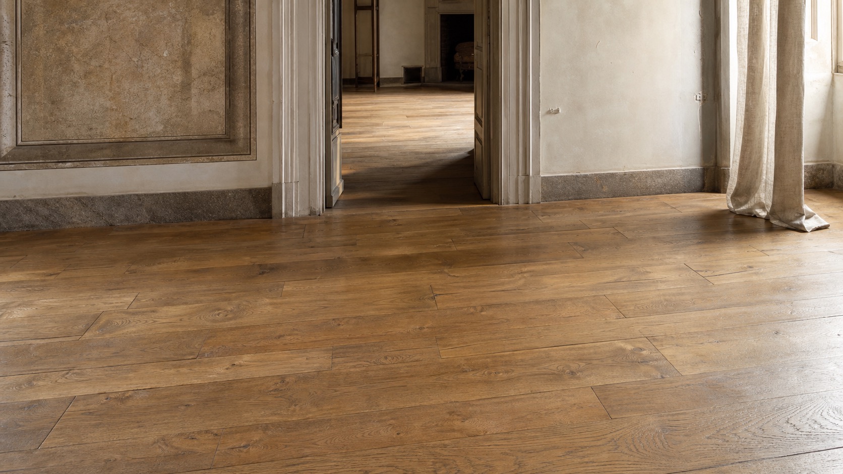 Residenza storica italiana con parquet Italia lavorato a mano