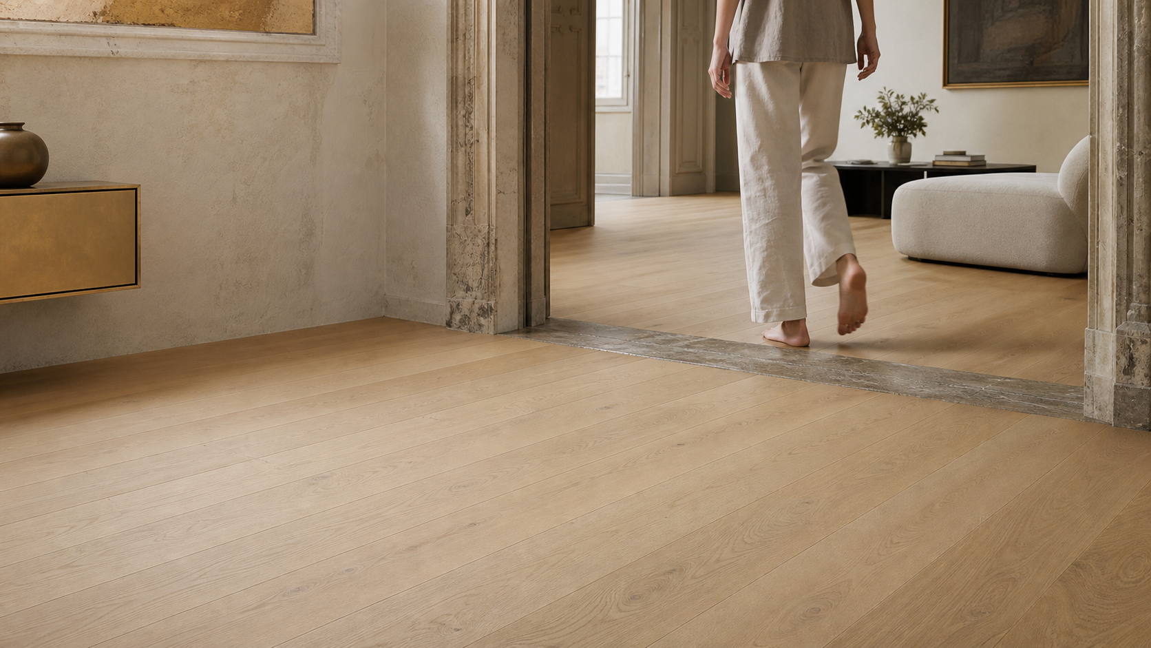 Mille390, parquet chiaro in una ristrutturazione italiana